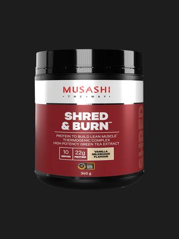 Musashi Shred & Burn Protein Powder 340G / Chocolate