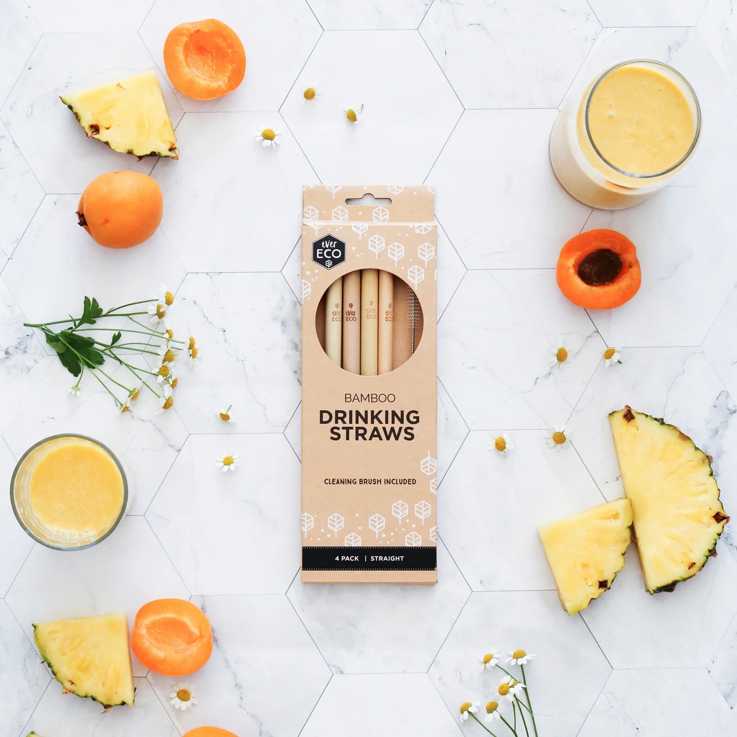 Ever Eco Bamboo Drinking Straws 4pack
