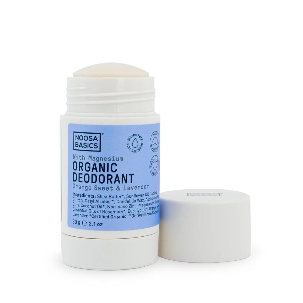 Organic Deodorant Stick with Magnesium / Bi-Carb Free - Sweet Orange & Lavender 60g