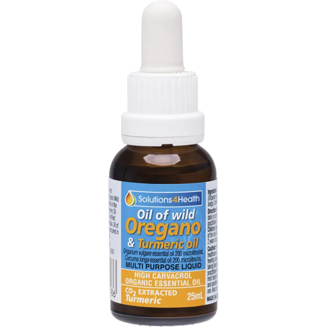 Solutions 4 Health Oil of Wild Oregano with Turmeric Oil 25ml
