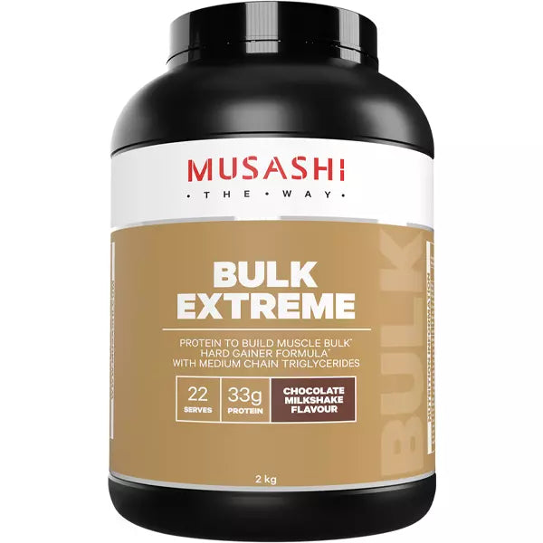 MUSASHI Bulk Extreme Protein Powder 2KG Chocolate Milkshake