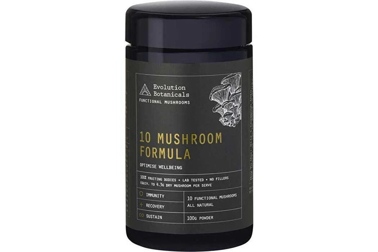 Evolution Botanicals 10 Mushroom Formula Optimise Wellbeing 100g