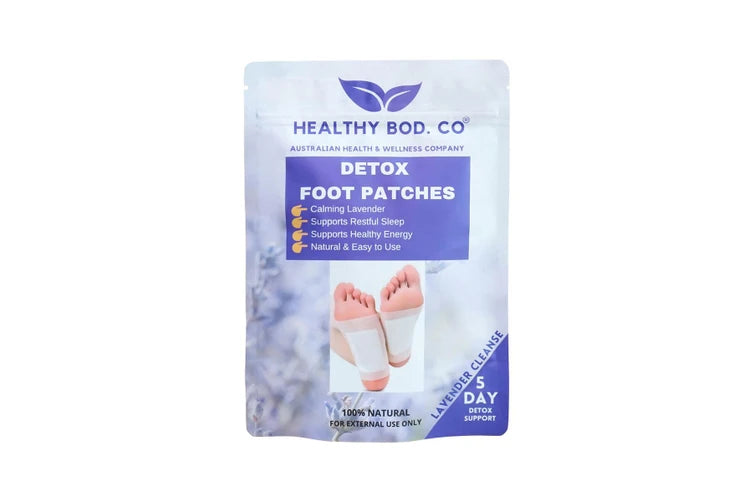 Healthy Bod. Co Detox Foot Patches Lavender x 10 Patches (5 Pairs for 5 Day Detox)
