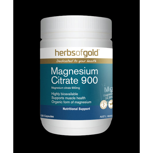 Herbs of Gold Magnesium Citrate 900 120caps