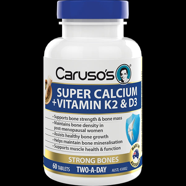 Caruso's Super Calcium + Vitamin K2&D3 60tabs