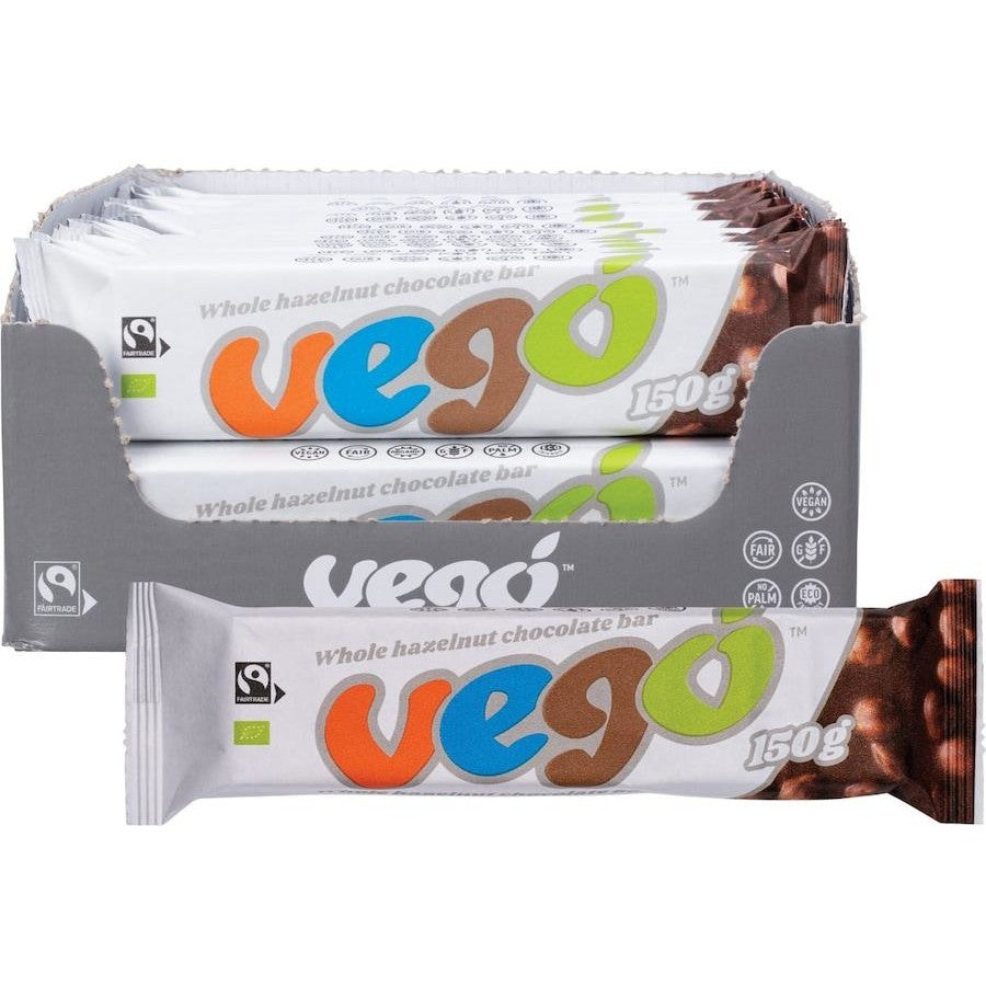 Vego Whole Hazelnut Chocolate Bar 150g