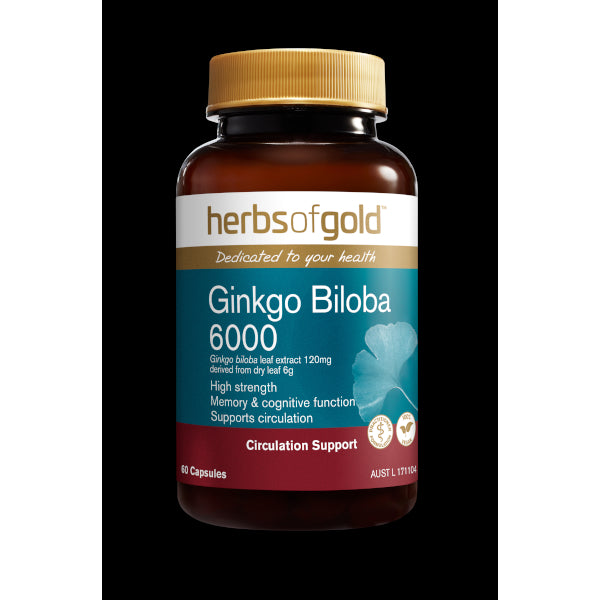 Herbs of Gold Ginkgo Biloba 6000 60 caps