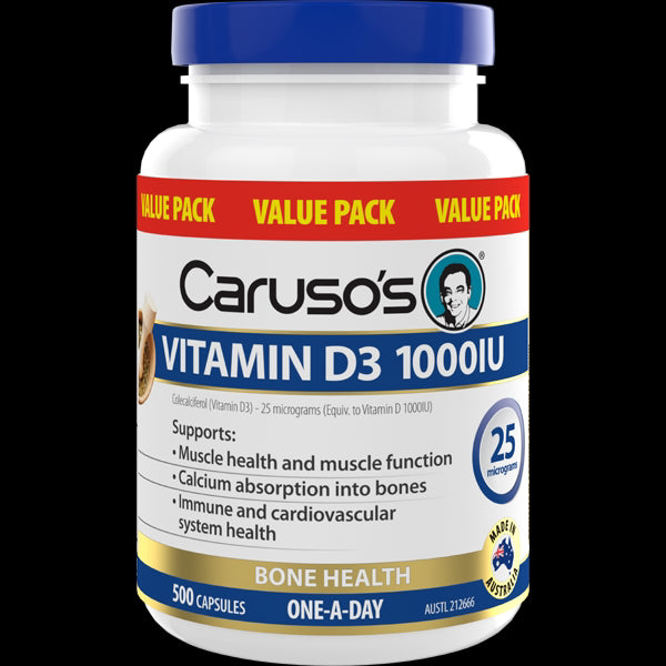 Caruso's Vitamin D3 1000iu 500 caps