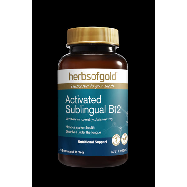 Herbs of Gold Activated Sublingual B12 75tabs