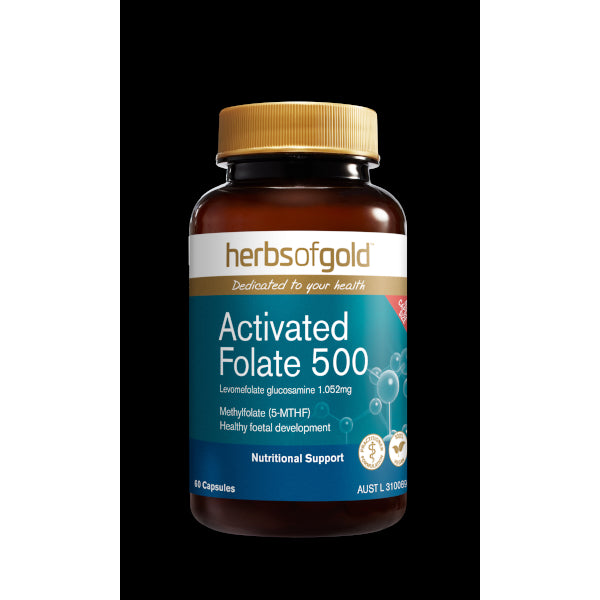 Folate Acticated Herbs of Gold Activated Folate 60caps – Riverland Health Foods