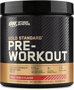 OPTIMUM NUTRITION Gold Standard Pre Workout, Fruit Punch, 300g, 30 Servings