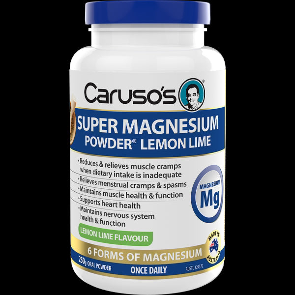 Caruso's Super Magnesium Powder Lemon/Lime 250gm