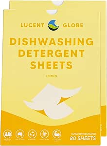 Lucent Globe Dishwashing Detergent Sheets Lemon 80sheets