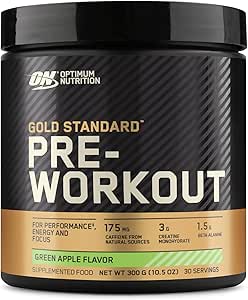 OPTIMUM NUTRITION Gold Standard Pre-Workout, Green Apple, 300g, 30 Servings