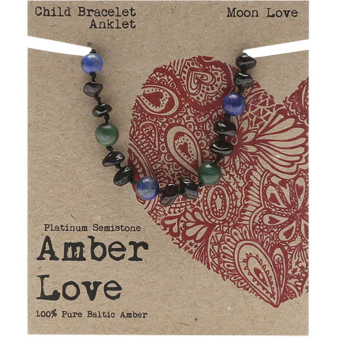 Amber Child Bracelet Anklet Moon Love