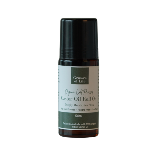 Organic Castor Oil Roll On 50ml (Refillable/Reusable)
