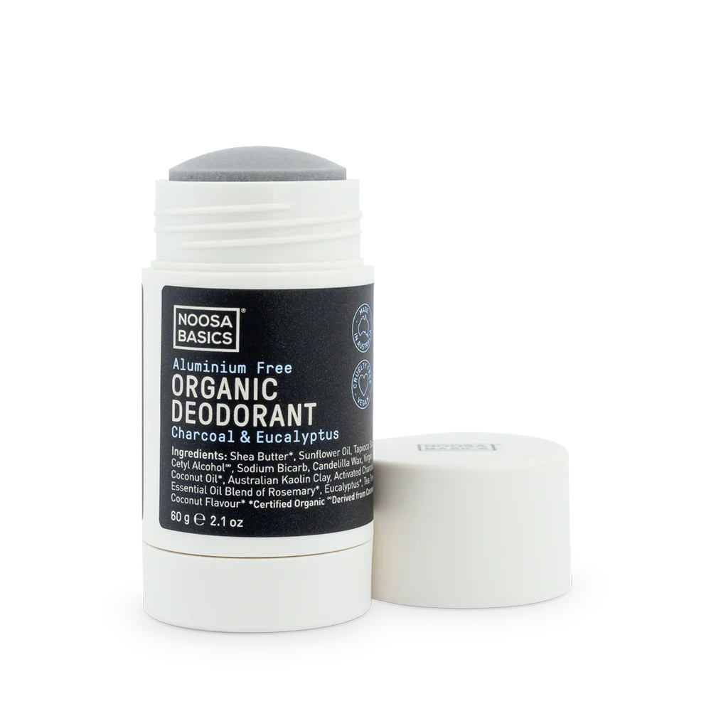 Noosa Basics Organic Deodorant Stick with Activated Charcoal 60g