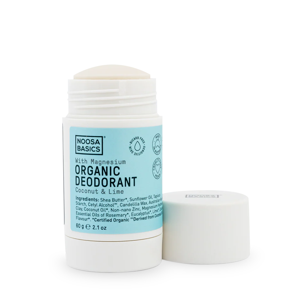 Organic Deodorant Stick with Magnesium / Bi-Carb Free - Coconut & Lime 60g