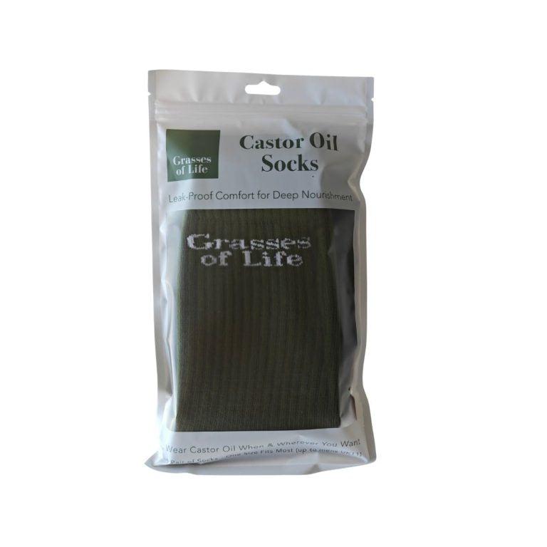 Grasses Of Life Castor Oil Everywhere Leak-Proof Socks (1x Pair)