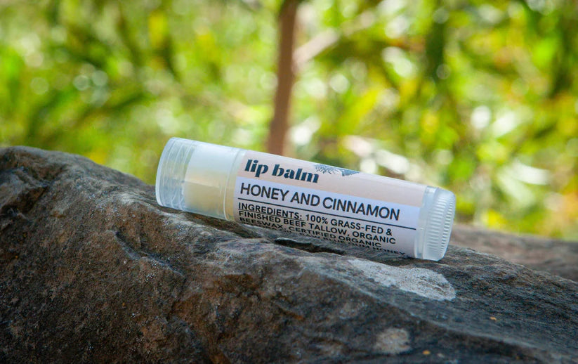 The Tallow Tribe Lip Balm Honey Cinnamon