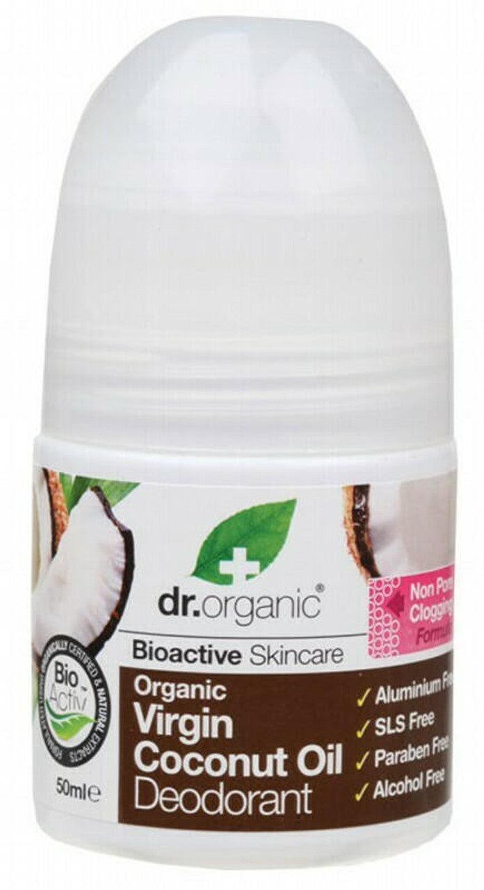 Dr Organic Virgin Coconut Oil Roll On Deodorant 50ml