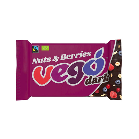 Vego Dark Chocolate Nuts/ & Berries Bar 85gm