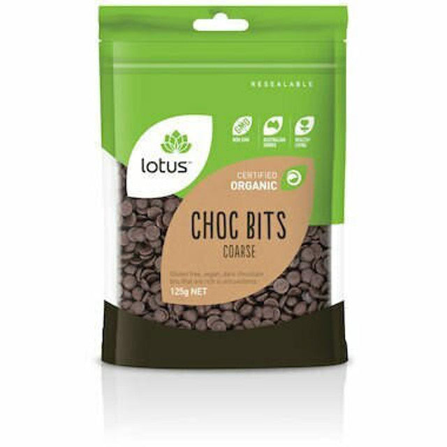 Lotus Chocolate Bits Coarse Organic 125g