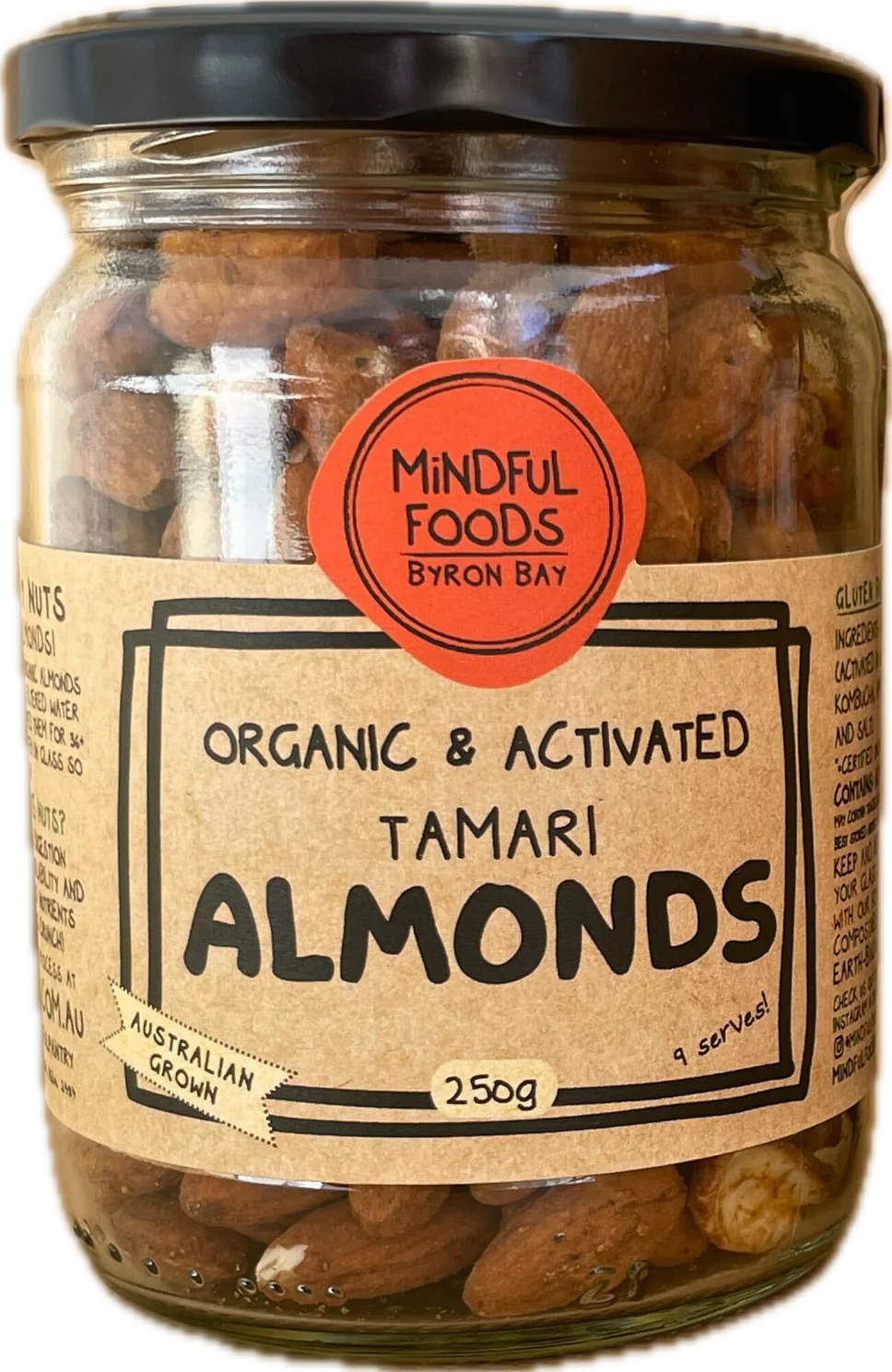 Mindful Foods Tamari Almonds Activated 250gm