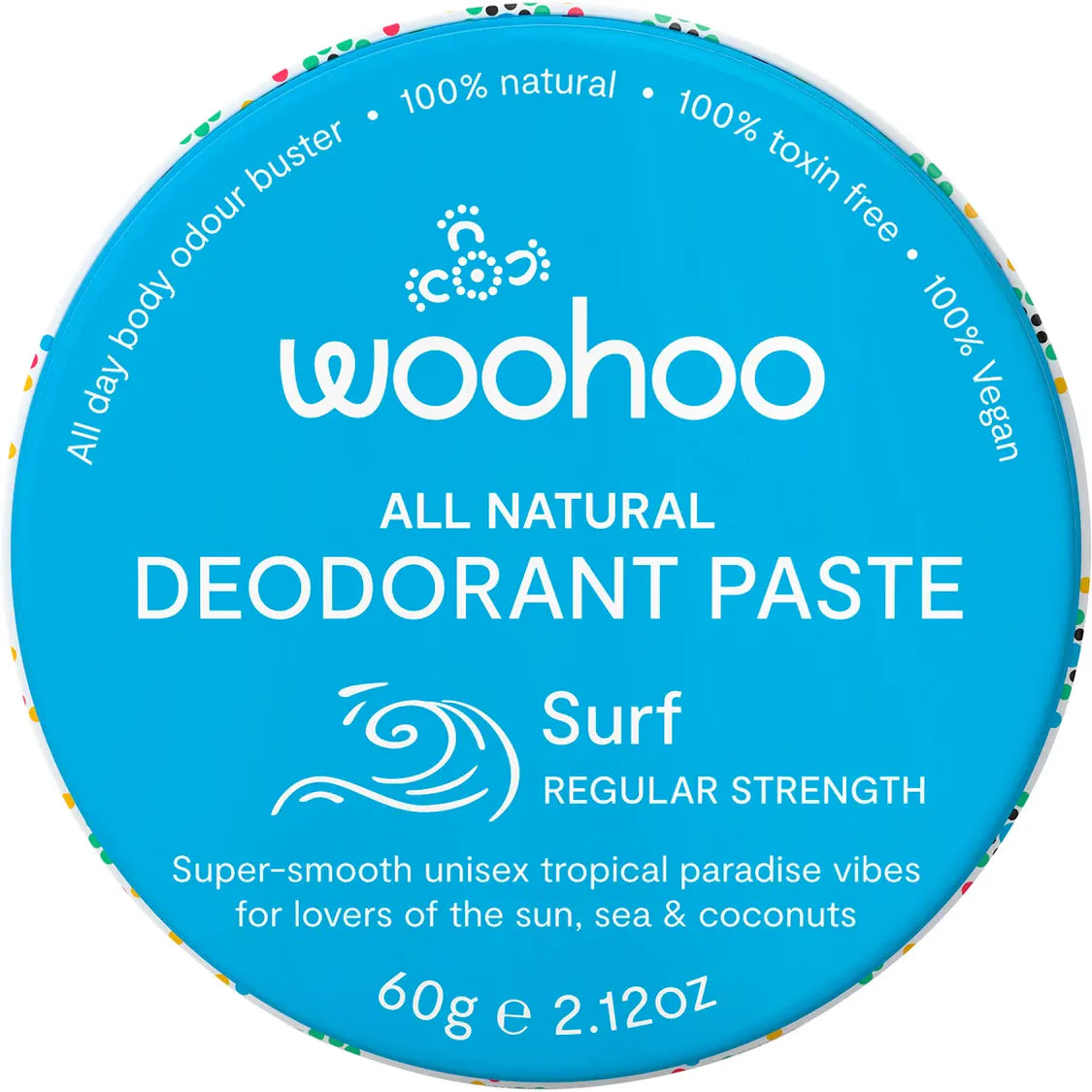 Woohoo Body Deodorant Paste 60g - Regular Strength Surf