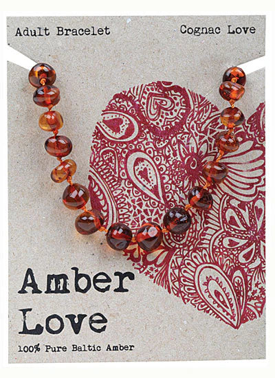 Amber Love Adult Bracelet Cognac