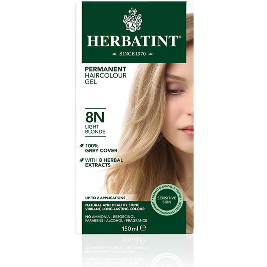 Herbatint-Permanent Hair colour Gel 8N Light Blonde 150ml