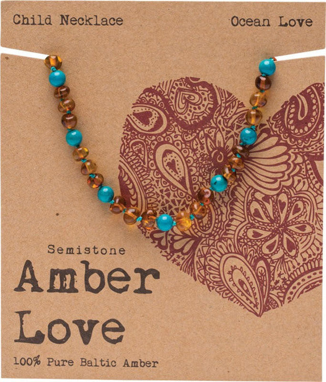 Amber Child Necklace Ocean Love