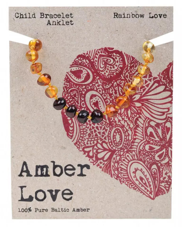 Amber Love Child Anklet Rainbow