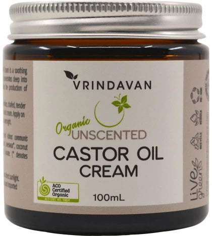 Vrindavan Castor Oil Cream Unscent 100ml